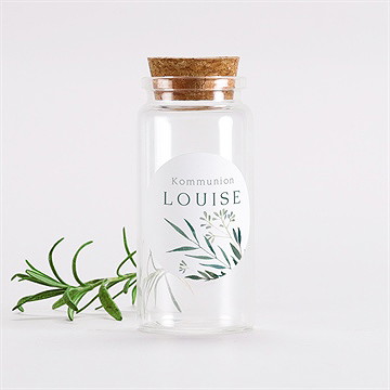 Glasfläschchen Mit Korken Kommunion Gartenfest - Sticker