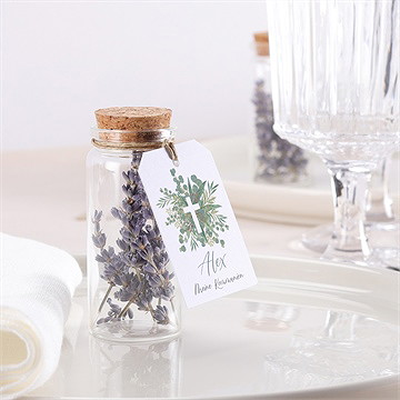 Glasfläschchen Mit Korken Kommunion Anmut - vue 2