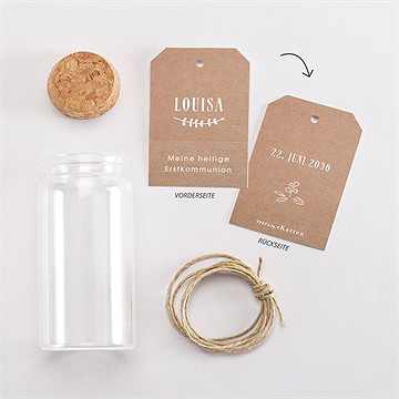 Glasfläschchen Mit Korken Kommunion Erstkommunion - vue 3