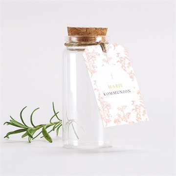Glasfläschchen mit Korken Kommunion pflanzendrucke - magnet
