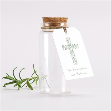 Glasfläschchen mit Korken Kommunion frühling