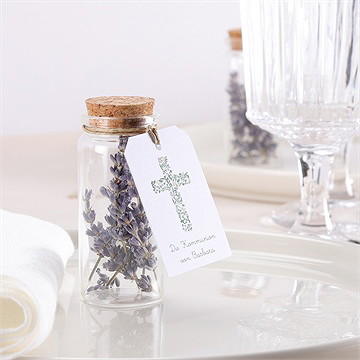 Glasfläschchen Mit Korken Kommunion Frühling - vue 2