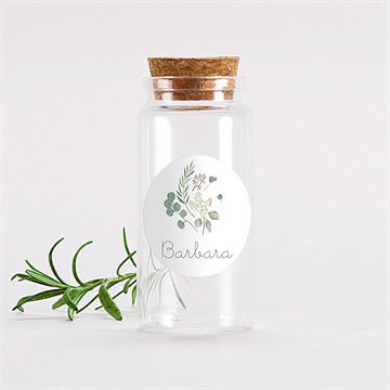 Glasfläschchen Mit Korken Kommunion Frühling - Sticker