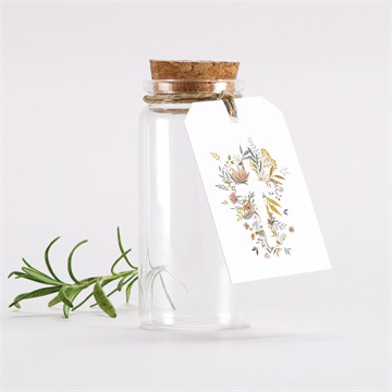 Glasfläschchen mit Korken Kommunion starker glaube - kordel