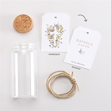 Glasfläschchen Mit Korken Kommunion Starker Glaube - vue 3