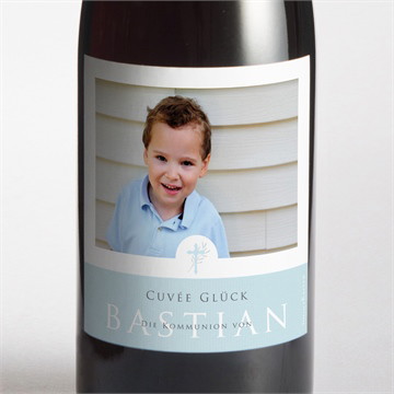 Flaschenetikett Kommunion inbrunst