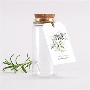 Glasfläschchen mit Korken Kommunion Hoffnung