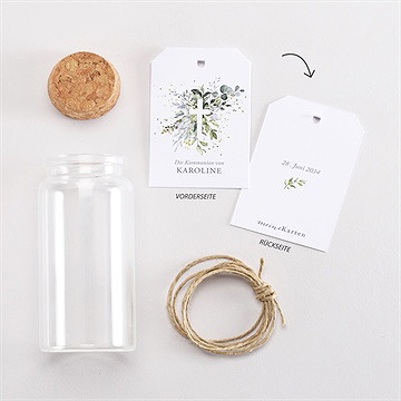 Glasfläschchen Mit Korken Kommunion Hoffnung - vue 3