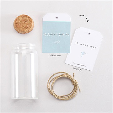 Glasfläschchen Mit Korken Kommunion Inbrunst - vue 3