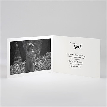 Trauerdanksagung Auf Immer Und Ewig -Klappkarte - vue 2