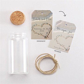 Glasfläschchen Mit Korken Hochzeit Strandliebe - vue 3