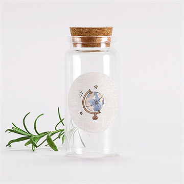 Glasfläschchen mit Korken Hochzeit hochzeitsreise - sticker