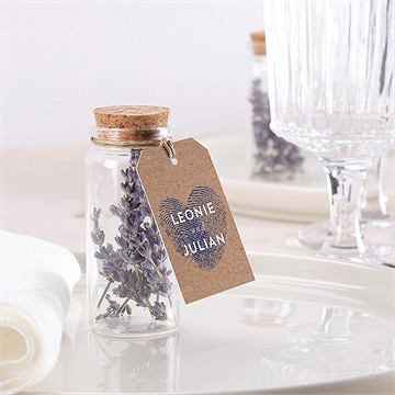 Glasfläschchen Mit Korken Hochzeit Einzigartige Fingerabdrücke - vue 2