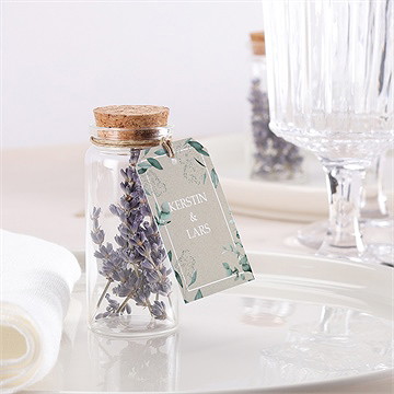 Glasfläschchen Mit Korken Hochzeit Intime Blätterwelt - vue 2