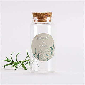 Glasfläschchen Mit Korken Hochzeit Intime Blätterwelt - Sticker