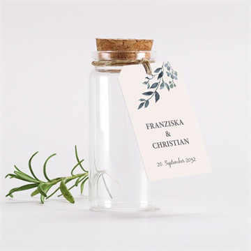 Glasfläschchen mit Korken Hochzeit Schöner glanz - magnet