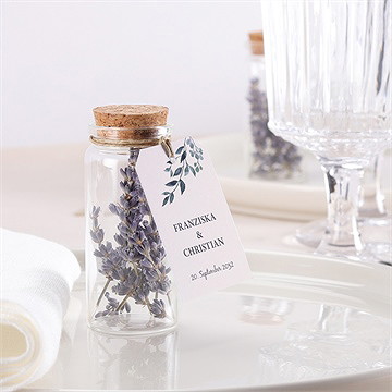 Glasfläschchen Mit Korken Hochzeit Schöner Glanz - vue 2