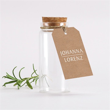 Glasfläschchen mit Korken Hochzeit blätterschmuck - magnet