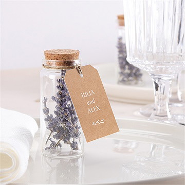 Glasfläschchen Mit Korken Hochzeit Boheme Schick - vue 2