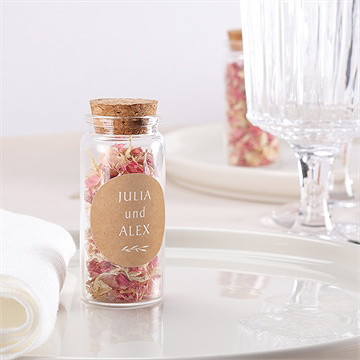 Glasfläschchen Mit Korken Hochzeit Boheme Schick - Sticker - vue 2