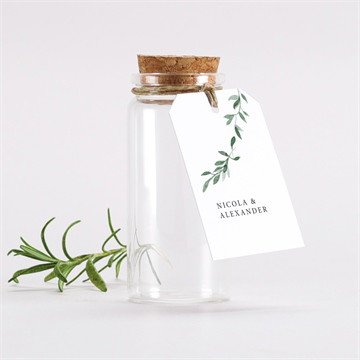 Glasfläschchen mit Korken Hochzeit unter dem olivenbaum - magnet