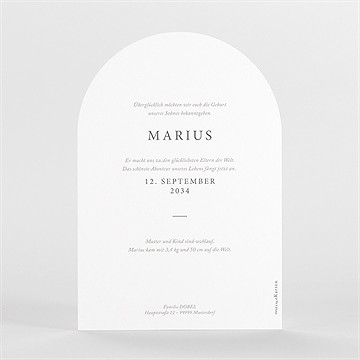 Geburtskarte glücksbogen - halbrund - vue 2