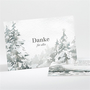 Trauerdanksagung Verschneite Landschaft - Quer