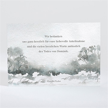 Trauerdanksagung Verschneite Landschaft - Quer - vue 2