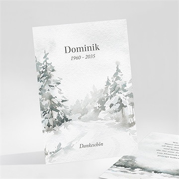 Trauerdanksagung Verschneite Landschaft