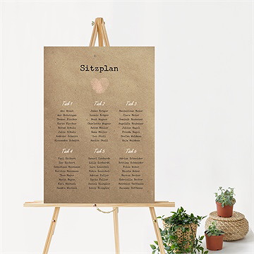 Sitzplan Hochzeit Herzabdruck - vue 2