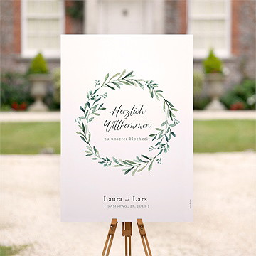 Willkommensschild Hochzeit Liebessamen - vue 2