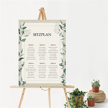 Sitzplan Hochzeit Intime Blätterwelt - vue 2