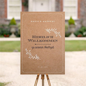 Willkommensschild Hochzeit Vertrauen - vue 2