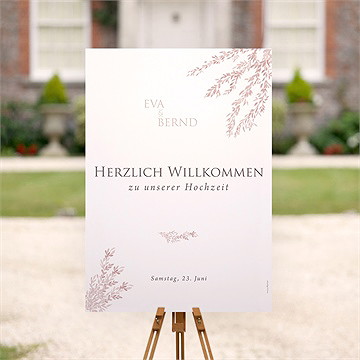 Willkommensschild Hochzeit Goldene Weide - vue 2