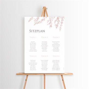 Sitzplan Hochzeit goldene weide
