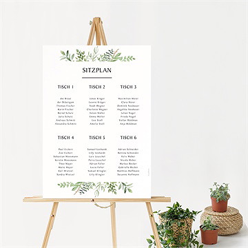 Sitzplan Hochzeit Frühlingsgrün - vue 2