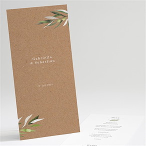 Menükarte Hochzeit provence