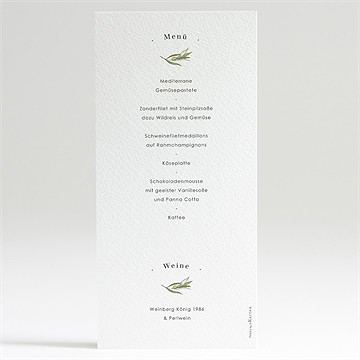 Menükarte Hochzeit provence - vue 2