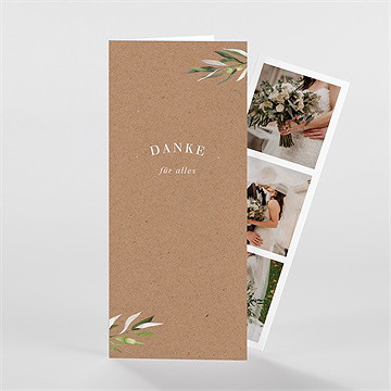 Dankeskarte Hochzeit provence - fotostreifen