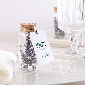 Glasfläschchen Mit Korken Kommunion Blanco Fläschchen Anhänger - vue 2