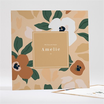 Geburtskarte Vintageblumen