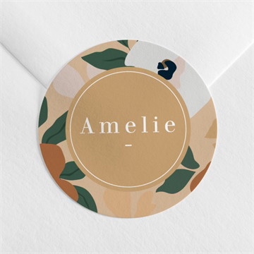 Sticker Geburt vintageblumen