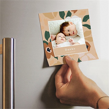 Dankeskarte Geburt vintageblumen - vue 2