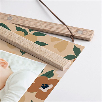 Geburtsposter Vintageblumen - vue 4