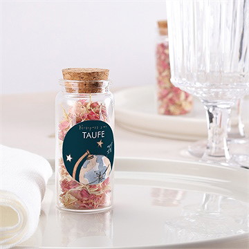 Glasfläschchen mit Korken Taufe reisepass zur taufe - sticker - vue 2