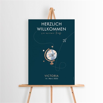 Willkommensschild Taufe reisepass zur taufe