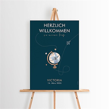 Willkommensschild Taufe reisepass zur taufe