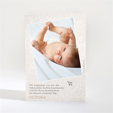 Dankeskarte Taufe reisepass zur taufe - vue 2