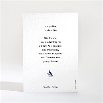 Trauerdanksagung Vergiss Mein Nicht - vue 2