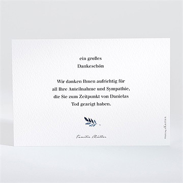 Trauerdanksagung Vergiss Mein Nicht -Querformat - vue 2